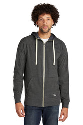 New Era ® Sueded Cotton Blend Full-Zip Hoodie - Black Heather - XS